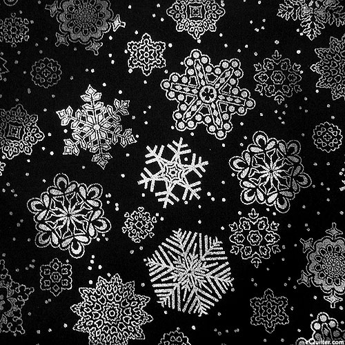 Season Of Sparkle - Snowflakes - Jet Black/Silver
