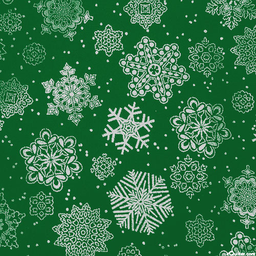 Season Of Sparkle - Snowflakes - Evergreen/Silver