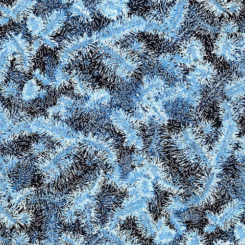 Holiday Flourish - Snow Flower - Chambray Blue/Silver