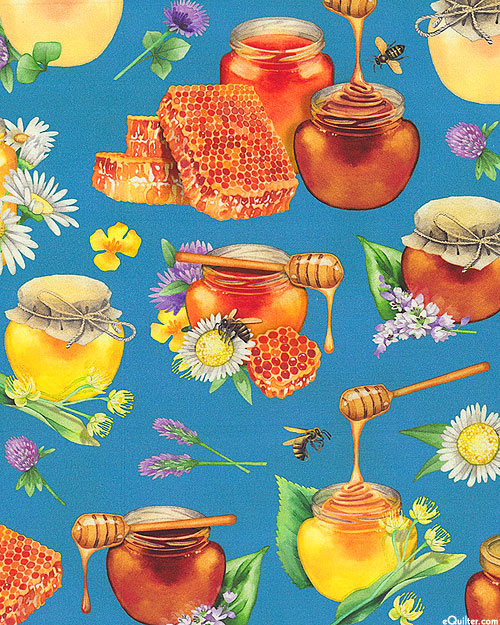Honey Flower - Sweet Nectar - Cerulean - DIGITAL