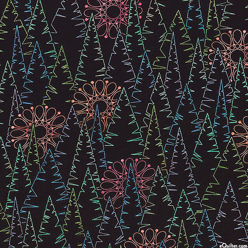 Happy Hilltop - Mountain Forest - Soft Black