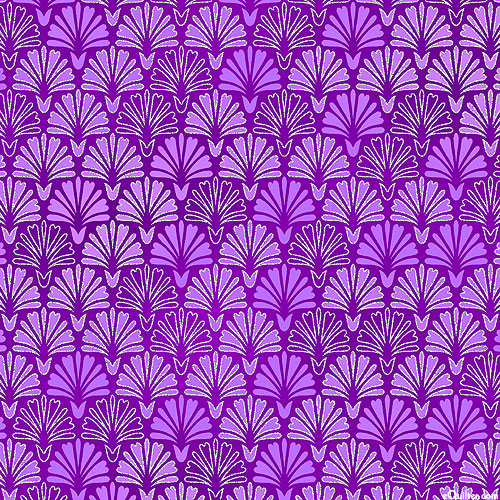 Joli Bijou - Shimmering Fans - Grape Purple/Silver
