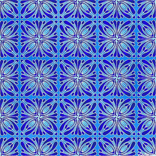 Joli Bijou - Shimmering Tiles - Alpine Blue/Silver