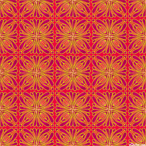 Joli Bijou - Shimmering Tiles - Scarlet/Gold