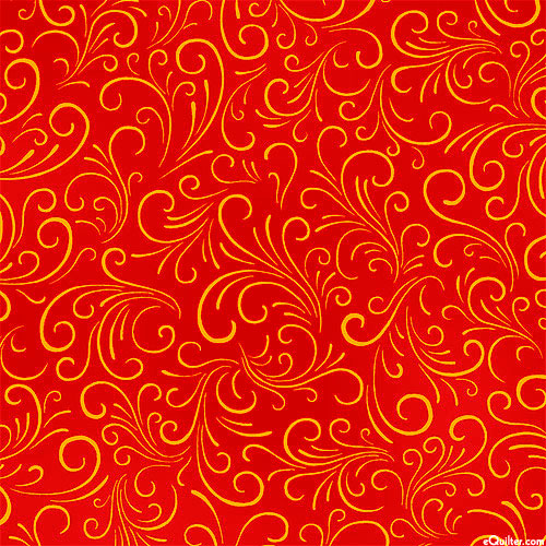 Joli Bijou - Curling Flourish - Flame Red/Gold