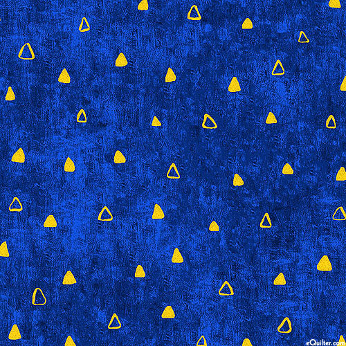 Gustav Klimt - Triangle Highlights - Cobalt Blue/Gold
