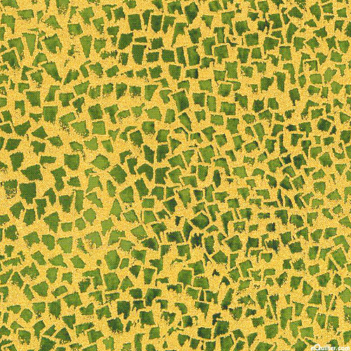 Gustav Klimt - Gold Flecks - Moss Green/Gold