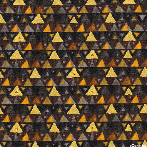 Gustav Klimt - Abstract Triangles - Black/Gold
