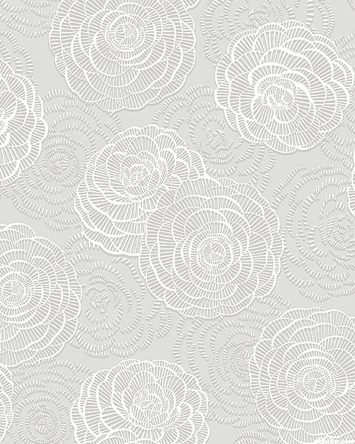 Alabaster - Garden Blooms - Soft Gray
