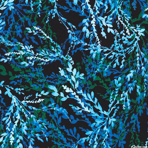 Leaflet - Sprig Garden - Midnight Blue - DIGITAL