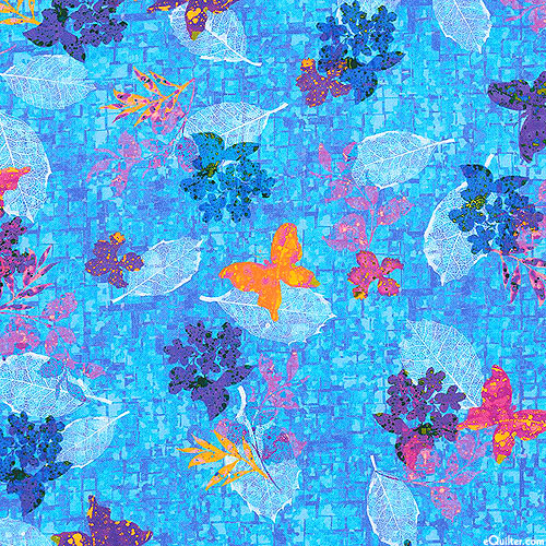 Leaflet - Garden Mosaic - Azure - DIGITAL