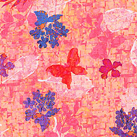 Leaflet - Garden Mosaic - Peach - DIGITAL