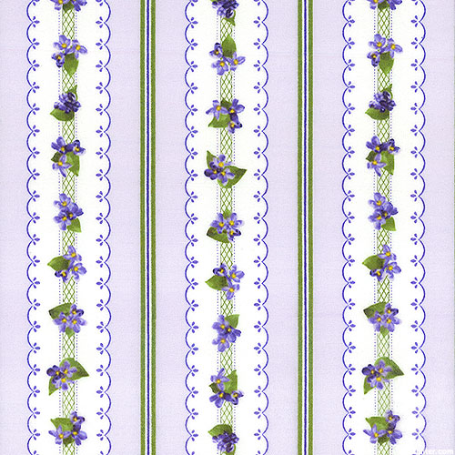 Elizabeth - Blossom Ticking Stripe - Columbine Purple