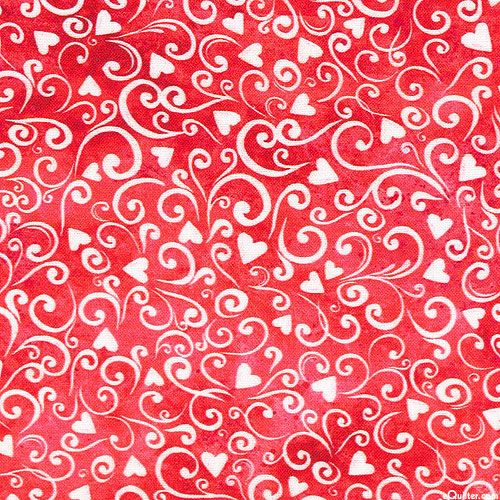 Lovely Day - Heart Swirls - Flame Red - DIGITAL
