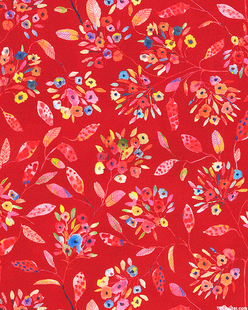 Flora & Fun - Branch Blossoms - Scarlet - DIGITAL