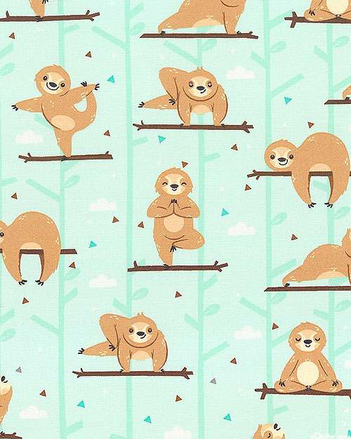 Sloth Yoga - Prayer Pose - Seafoam