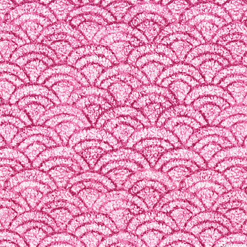Natural Textures - Fuzzy Scallops - Raspberry Pink