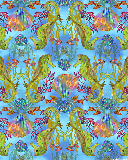 Oceanica - Seahorse Symmetry - Aqua - DIGITAL
