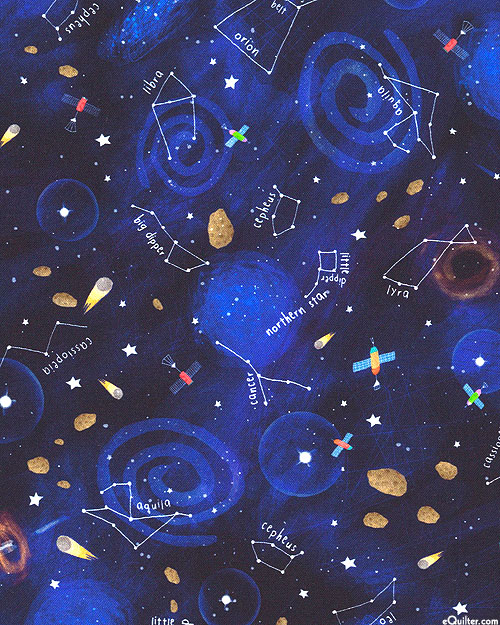 Space Adventure - Constellations - Midnight Blue - DIGITAL