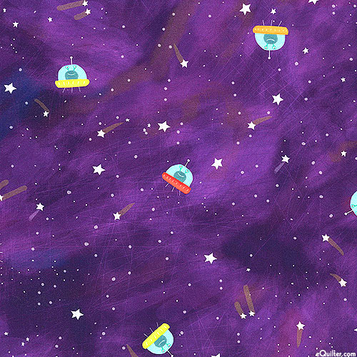 Space Adventure - UFOs - Royal Purple - DIGITAL