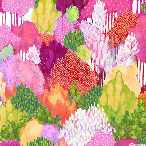 Painterly Trees - Woodlands - Berry Sorbet - DIGITAL