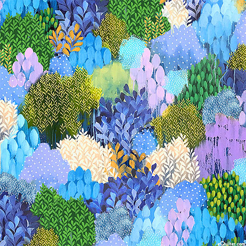 Painterly Trees - Jungles - Royal Blue - DIGITAL