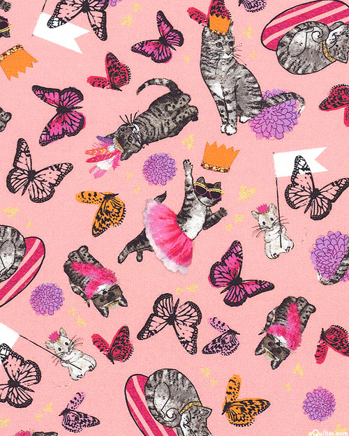 Fancypants - Butterfly Cats - Flamingo - DIGITAL