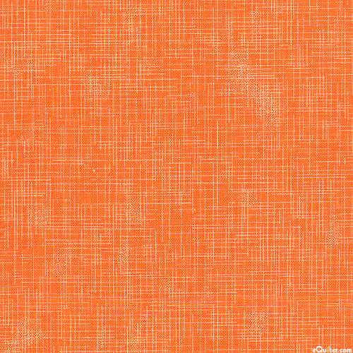 Quilter's Linen - Faux Weave Texture - Traffic Cone Orange
