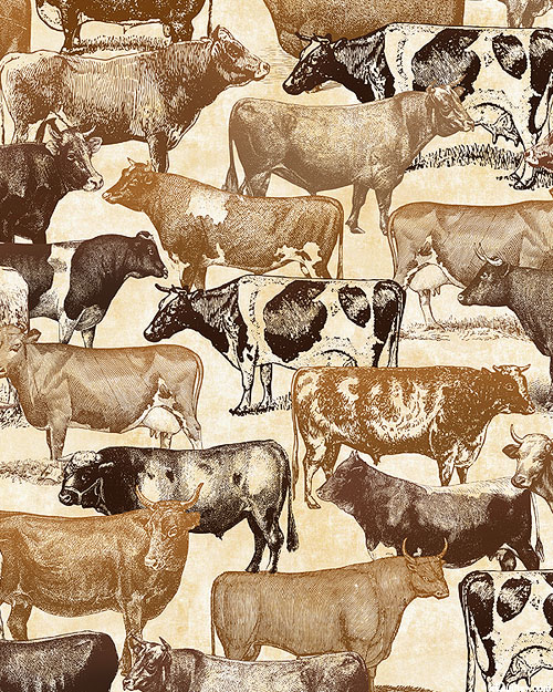 Vintage Farm Life - Cow Pasture - Cream