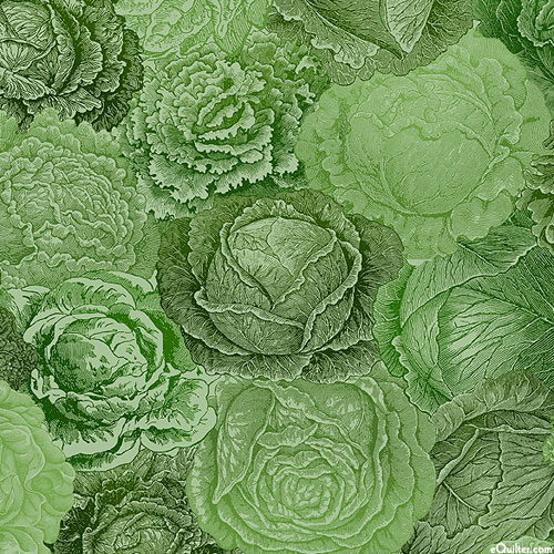 Vintage Farm Life - Cabbage Patch - Leaf Green