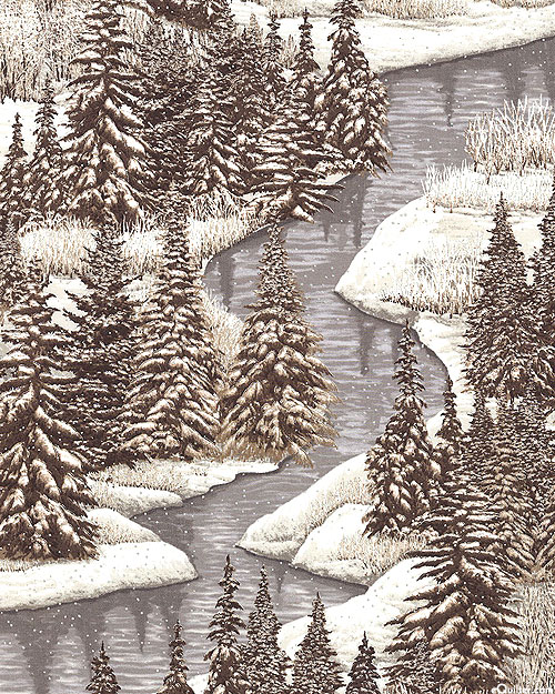 Snowy Brook - Winter Forest - Frost Gray/Silver