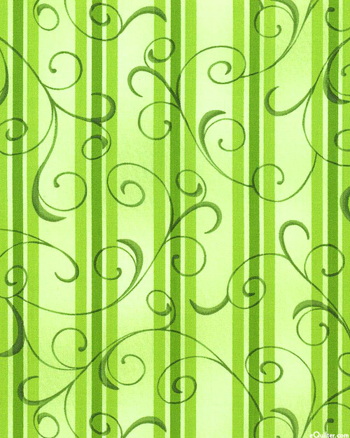 Brightly So - Vine Stripes - Willow Green