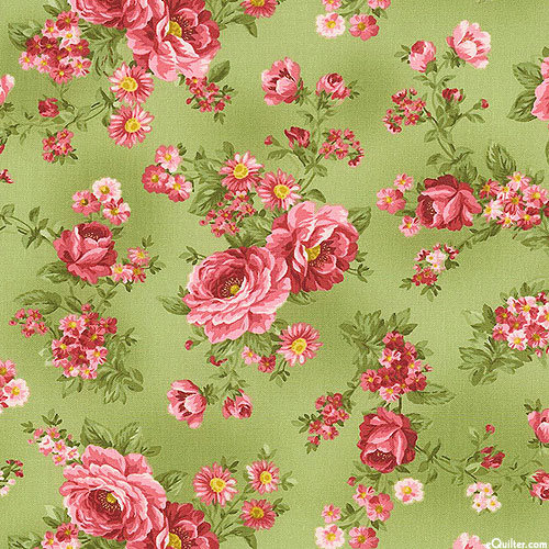Bouquet Of Roses - Flourishing Florals - Willow Green