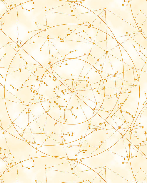 Star Maps - Celestial Connection - Cream/Gold