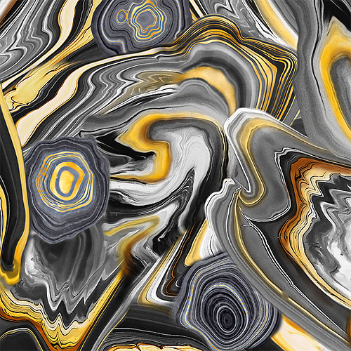 The Gem Collector - Geode Swirls - Pewter Gray
