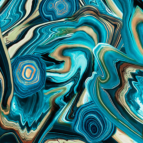 The Gem Collector - Geode Swirls - Turquoise