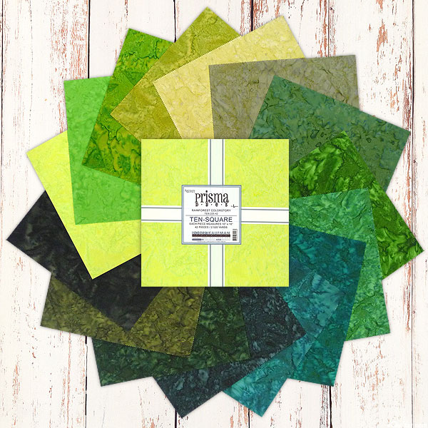 Prisma Hand-Dyes - Rainforest - 10" Squares