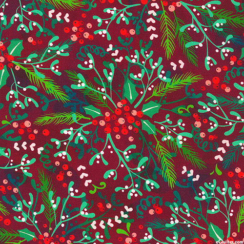 Tinsel Town - Holiday Holly - Cranberry Red