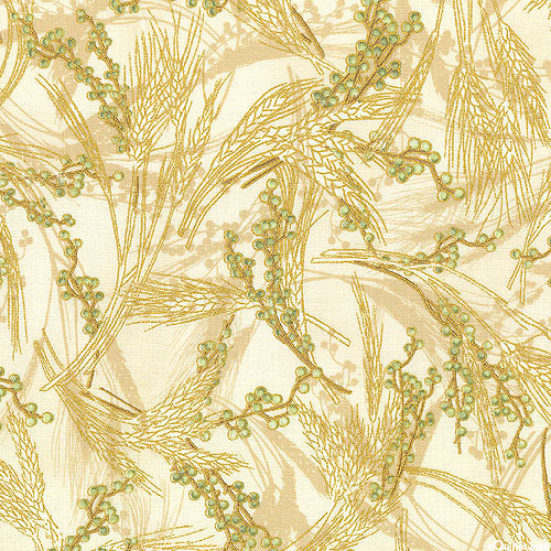 Autumn Fields - Sheafs Of Wheat - Eggshell/Gold