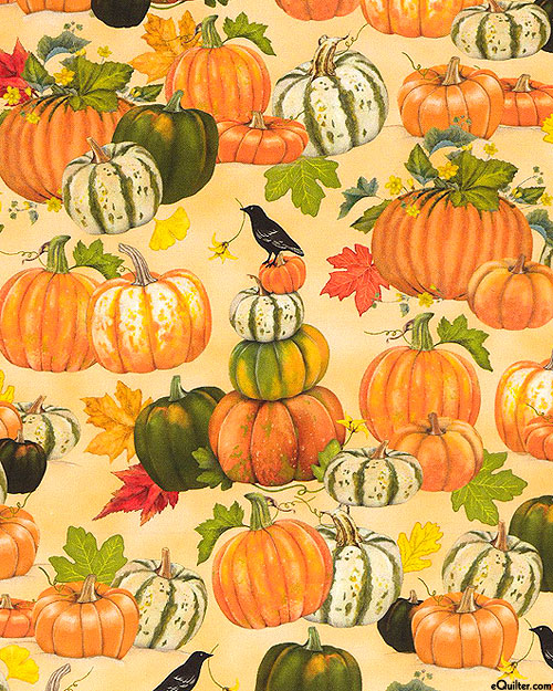 Autumn Cats & Dogs - Pumpkin Patch - Straw Yellow - DIGITAL