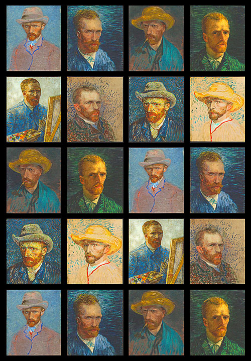 Vincent van Gogh 3 - Portraits - 24" x 44" PANEL - DIGITAL PRINT