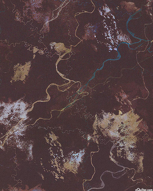 Earth Views - River Lines - Chocolate - DIGITAL