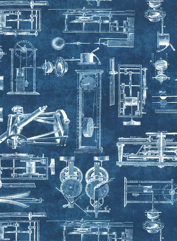 Instruments of the Hours - Blueprints - Navy Blue - DIGITAL