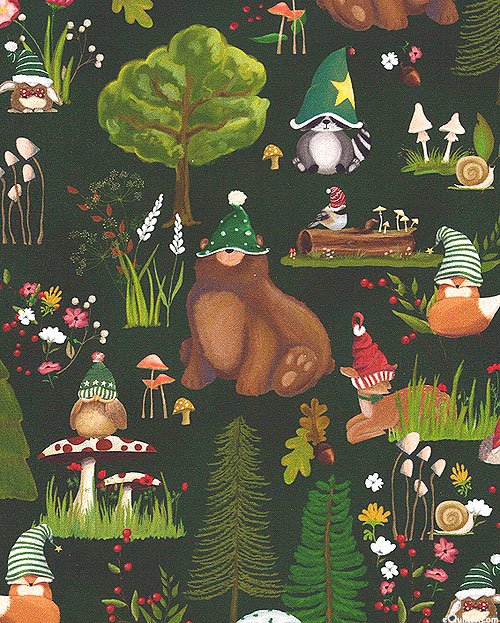 Gnomeland Critters - Forest Fellas - Midnight Green - DIGITAL