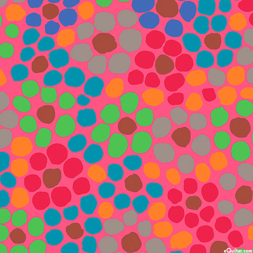 Kaffe Collective - Flower Dot - Bright Coral
