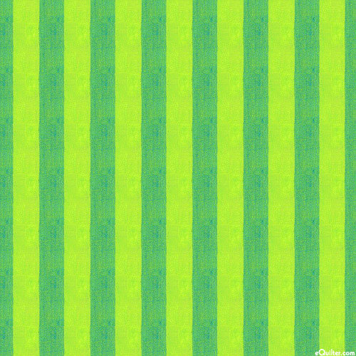 Shot Cotton - Wide Stripe Yarn-Dye - Kiwi Green