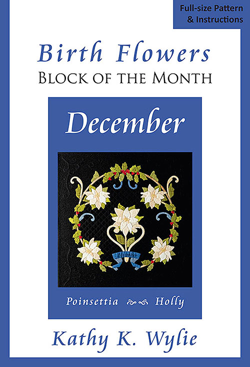 Birth Flowers Dec Poinsettia - Applique Pattern by Kathy Wylie