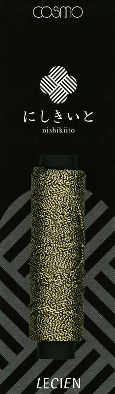 Cosmo Nishikiito Metallic Embroidery Thread - Black/Gold