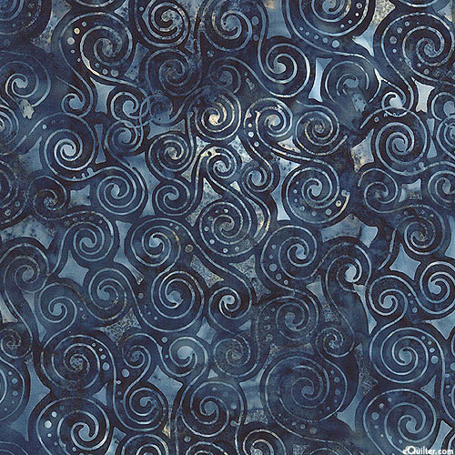 Copperfield - Dotted Swirl Batik - Thunderstorm Gray
