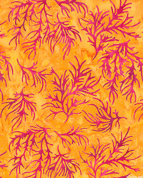 Exuberance - Fronds Batik - Tangerine